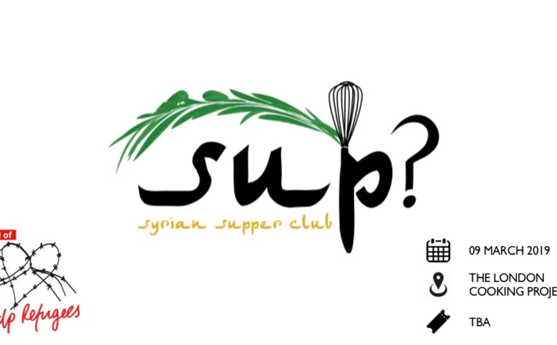 SUP? SYRIAN SUPPER CLUB in aid of Help Refugees UK - 1169974
