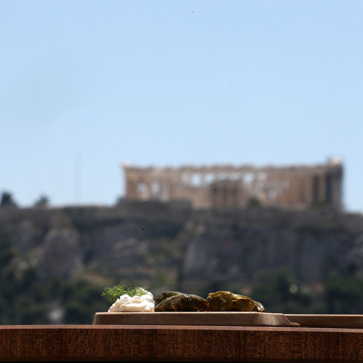 Greek mezze cooking class and lunch with an Acropolis view