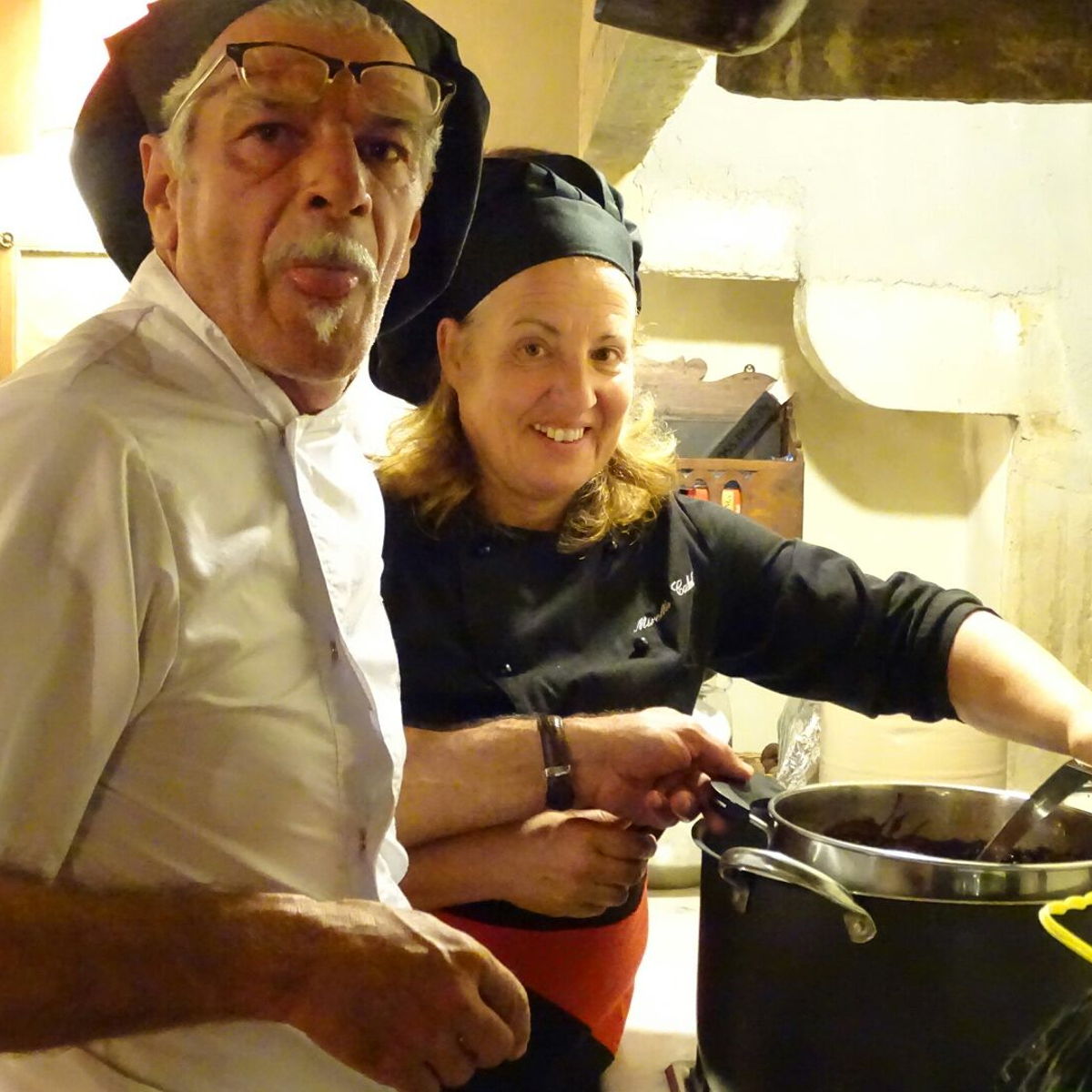 Preparing classical Florentine dishes with local professional chefs