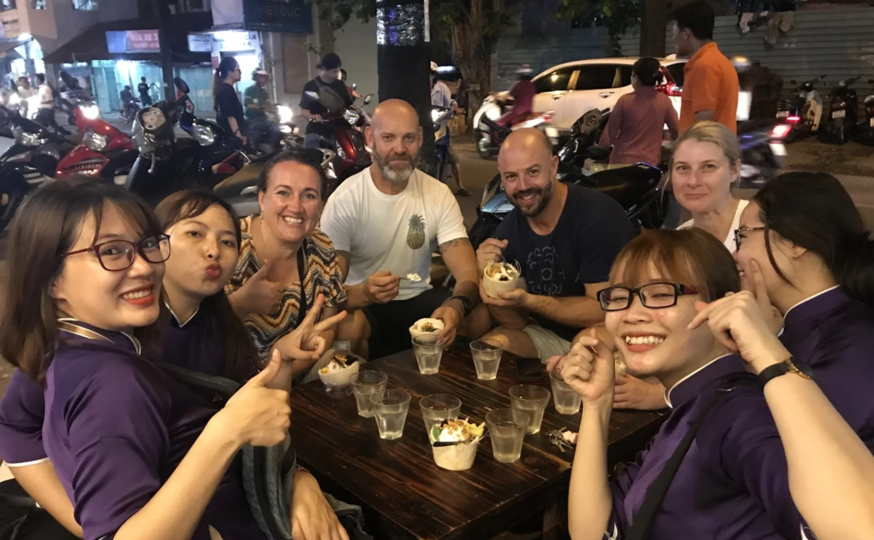 Saigon scooter food tour by night with an Ao Dai guide - 1268100