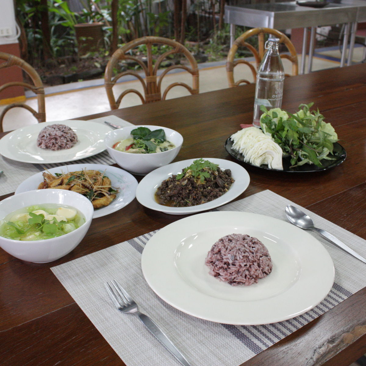 Thai family dinner in Chiang Mai