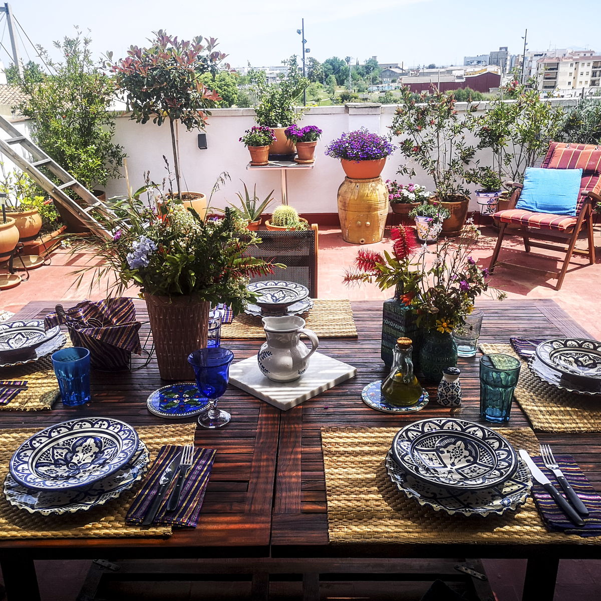 Cocina tradicional italiana en nuestra hermosa terraza